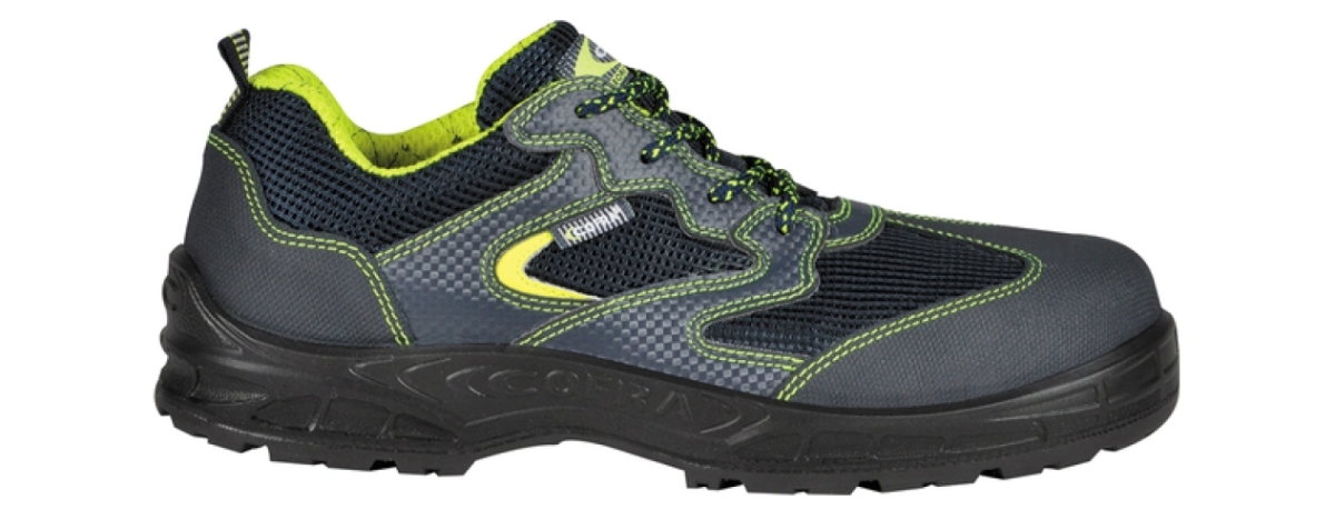 COFRA-NIZZA BLUE S1P SRC, Sicherheitshalbschuhe, blau-gelb