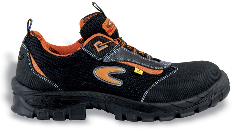 COFRA-AEGIR S1 P ESD SRC, Sicherheitshalbschuhe, schwarz/orange