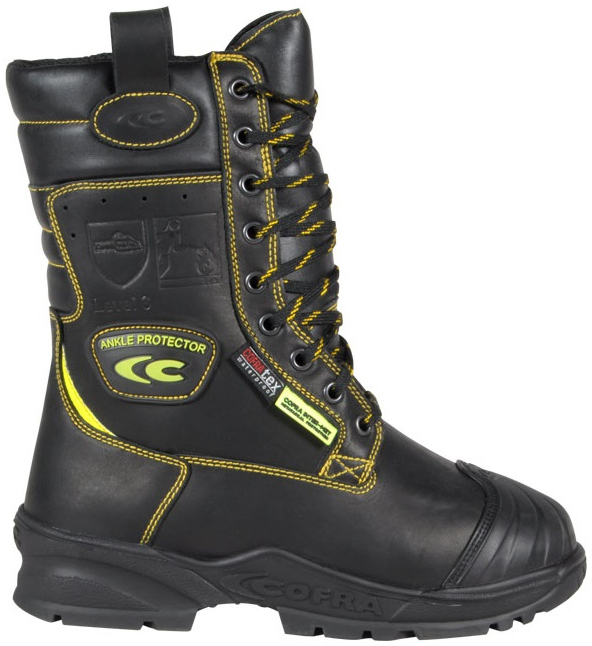 COFRA-Feuerwehr-Sicherheitsstiefel, BEST FIRE F2, A, AN, CI, HI3, M, SRC, schwarz