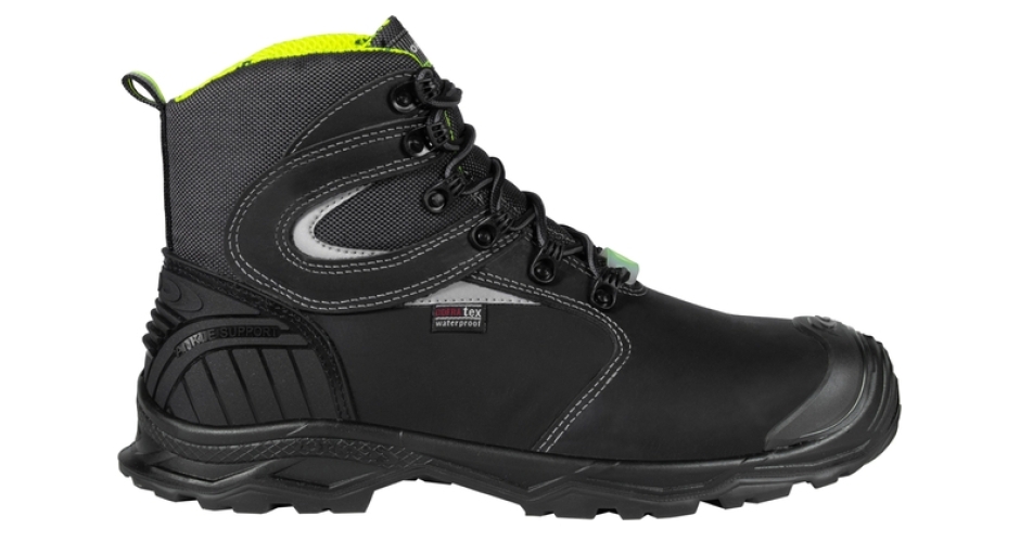COFRA- S7S-Sicherheitshochschuh ESD, PATHWAY, Nubukleder, schwarz/gelber Stoff