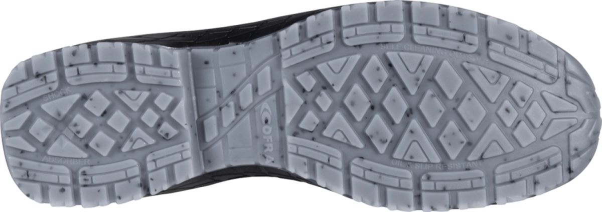 Cofra-COVERAGE S3S LG SC FO SR, HALBSCHUH NYLON SCHWARZ-GRAU/GELBER STOFF/APT ZWISCHENSOHLE
