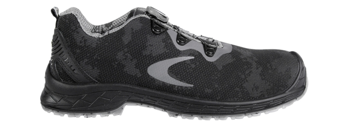 COFRA- S3S-Sicherheitshalbschuh ESD, TEMPLET, Nylon, schwarz-grau/grauer Stoff