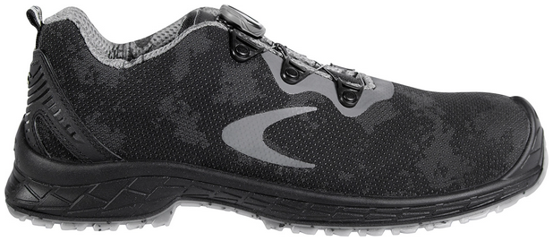 COFRA- S3S-Sicherheitshalbschuh ESD, TEMPLET, Nylon, schwarz-grau/grauer Stoff