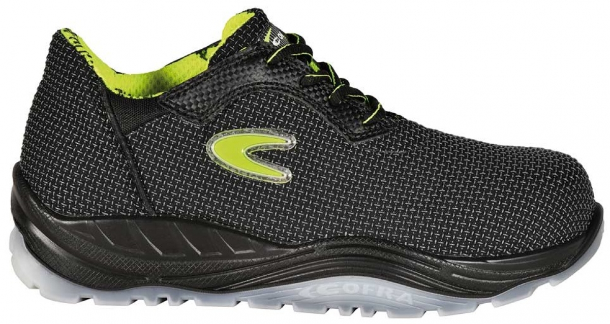 COFRA-Footwear, WODDER S3 SRC, Arbeits-Berufs-Sicherheits-Schuhe, Halbschuhe, schwarz-gelb