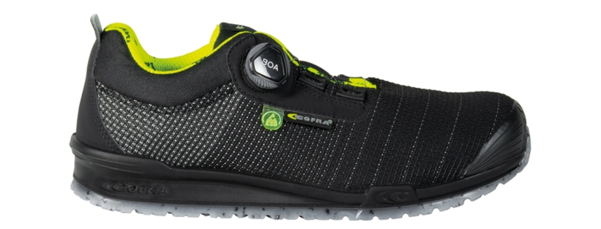 COFRA-S3S- Sicherheitshalbschuh, CARVING ESD, FO SR, nylon, schwarz/blauer Stoff