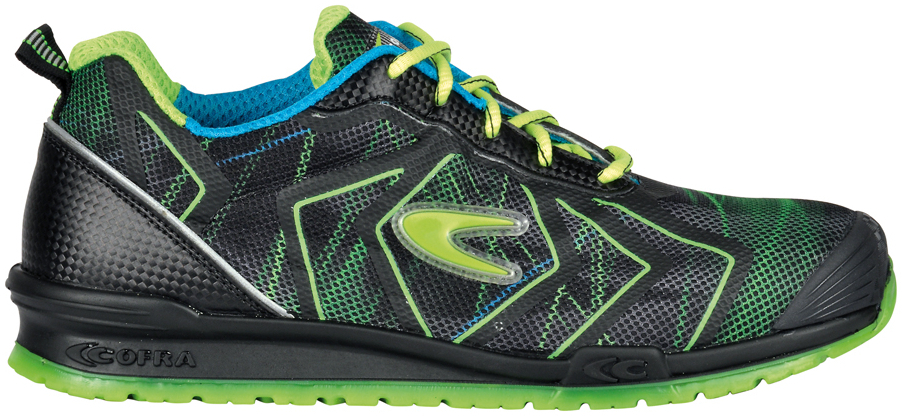 COFRA-DRISCOLL, S1 P, SRC, Sicherheitshalbschuhe, schwarz/grün