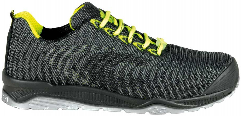 COFRA-CLUB S1 P ESD SRC, Sicherheitshalbschuhe, schwarz-grau/gelb
