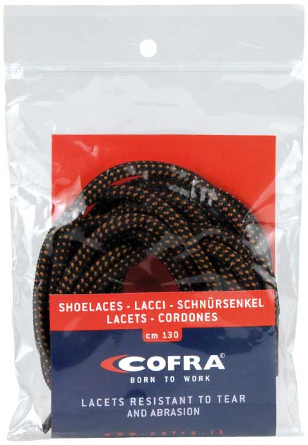 COFRA-KNOT NERO/COGNAC, Schnrsenkel, 90 cm, schwarz/braun