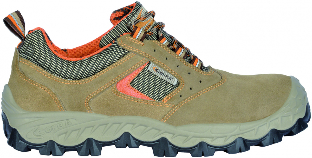 COFRA-NEW ADRIATIC S1 P SRC, Sicherheitshalbschuhe, beige/orange