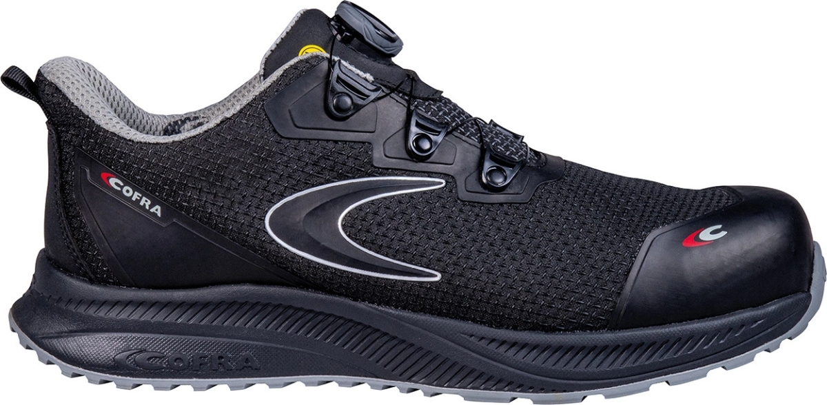 Cofra-NEA ESD S3S HRO SC FO SR, HALBSCHUH NYLON SCHWARZ/HELL GRAUER STOFF/FPT/ESD (BOA SYST)