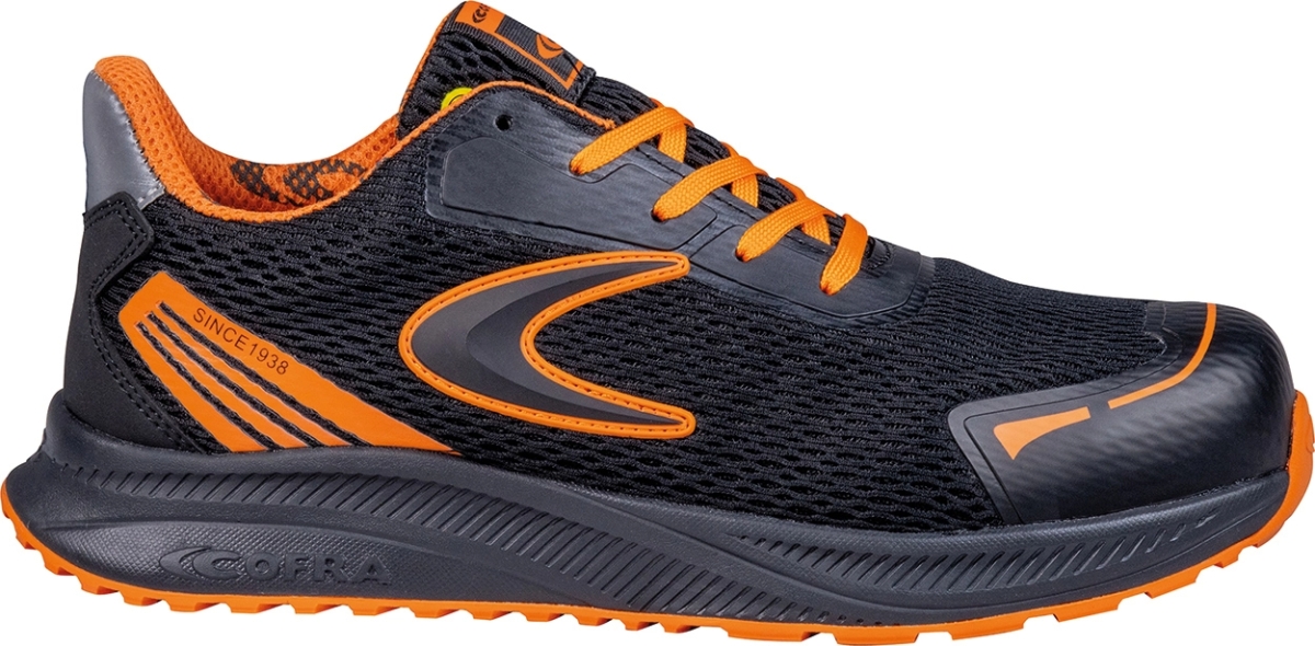 Cofra-VAPOUR ESD S1 PS HRO SC FO SR, HALBSCHUH NYLON SCHWARZ/ORANGER STOFF/FPT ZWISCHENSOHLE/ESD