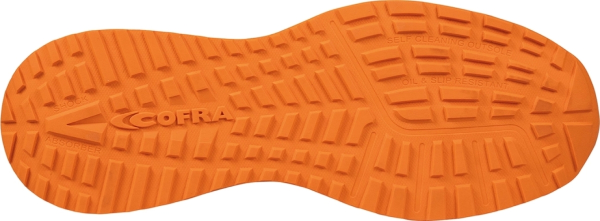 Cofra-VAPOUR ESD S1 PS HRO SC FO SR, HALBSCHUH NYLON SCHWARZ/ORANGER STOFF/FPT ZWISCHENSOHLE/ESD