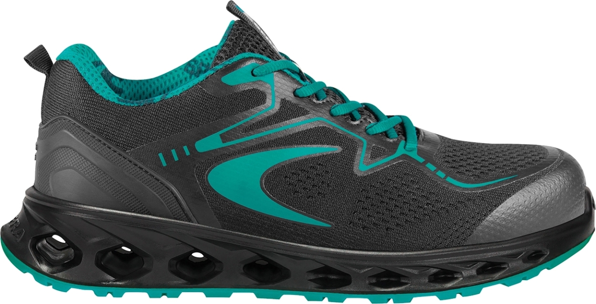 Cofra-JUDO ESD S1 PS FO SR, HALBSCHUH NYLON SCHWARZ/GRUNER STOFF/FPT ZWISCHENSOHLE/ESD