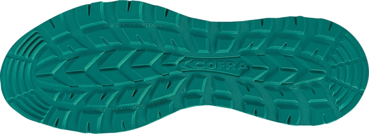 Cofra-JUDO ESD S1 PS FO SR, HALBSCHUH NYLON SCHWARZ/GRUNER STOFF/FPT ZWISCHENSOHLE/ESD