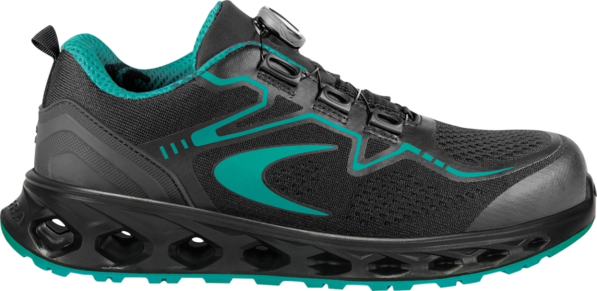 Cofra-STORM ESD S1 PS FO SR, HALBSCHUH NYLON SCHWARZ/GRUNER STOFF/FPT/ESD (BOA SYSTEM)