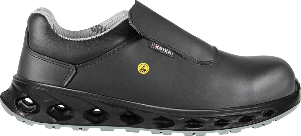 Cofra-SANITATION ESD S3S FO SR, BERDYSCHUH MICROFASER SCHWARZ/SCHWARZER STOFF/FPT ZWINSC/ESD