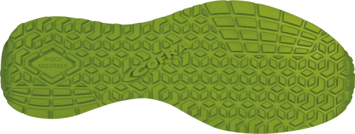 Cofra-EXTREME ESD S3S HRO SC FO SR, HALBSCHUH NYLON-MICROFASER SCHWARZ/GRUNER STOFF/FPT/ESD-BOA
