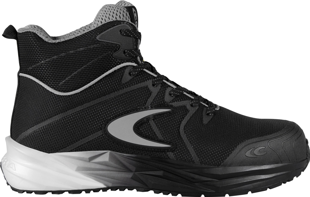 Cofra-LORIEN ESD S3S HRO SC FO SR, HOCHSCHUH NYLON-MICROFASER SCHWARZ/GRAUER STOFF/FPT/ESD