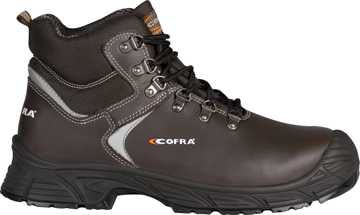 Cofra-ARLES S3S, HOCHSCHUH LEDER BRAUN/BRAUNER STOFF/APT ZWISCHENSOHLE