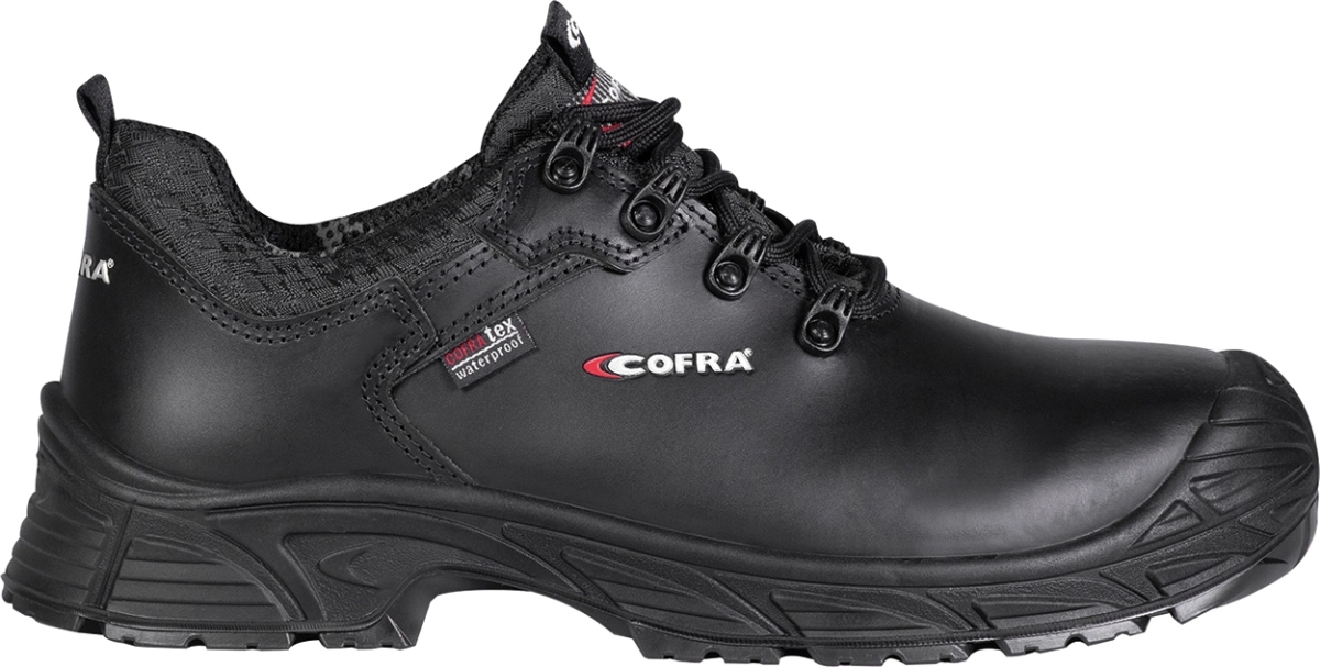 Cofra-NEWPORT S7S, HALBSCHUH LEDER SCHWARZ/SCHWARZER STOFF+MEMBRANE/APT ZWISCH.