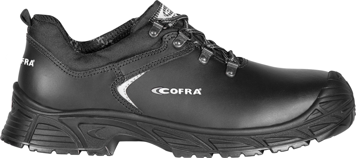 Cofra-DUNDEE S3S, HALBSCHUH LEDER SCHWARZ/SCHWARZER STOFF/APT ZWISCHENSOHLE
