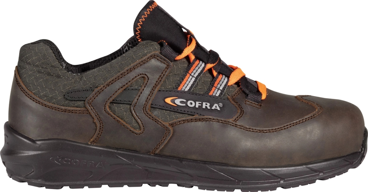 Cofra-FUNCTIONAL S3S CI FO SR, HALBSCHUH NUBUKLEDER BRAUN/SCHWARZER STOFF/APT ZWISCHENSOHLE