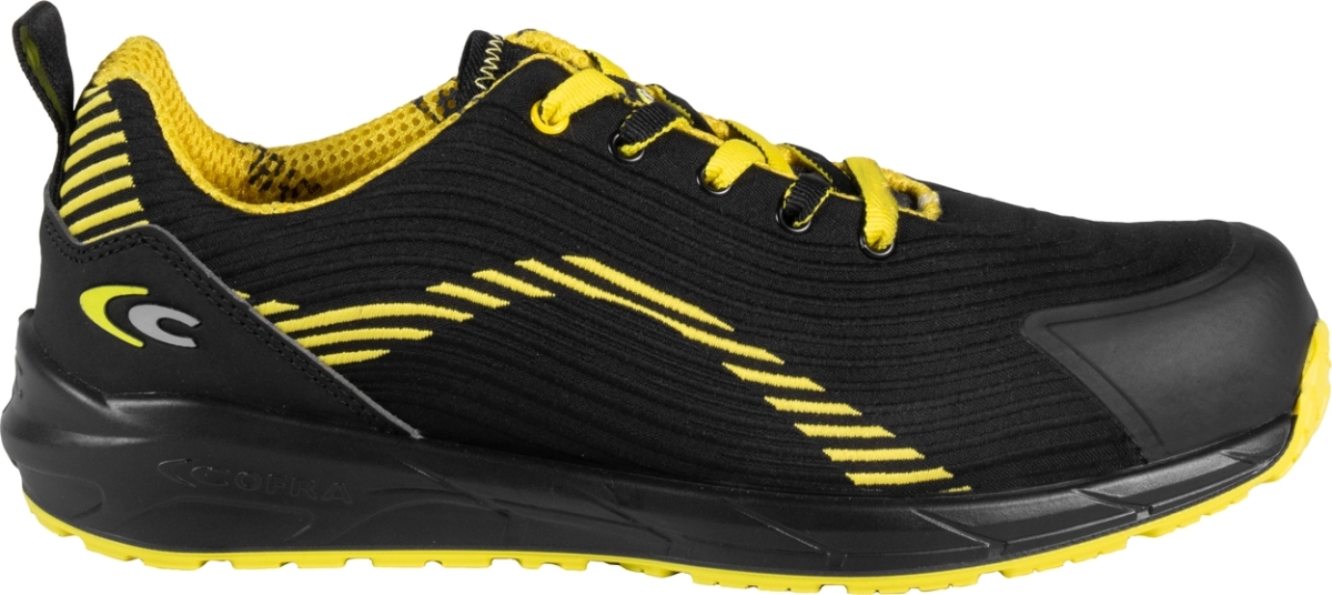 Cofra-SNATCH S3S SC FO SR, HALBSCHUH NYLON SCHWARZ-GELB/GELBER STOFF/APT ZWISCHENSOHLE