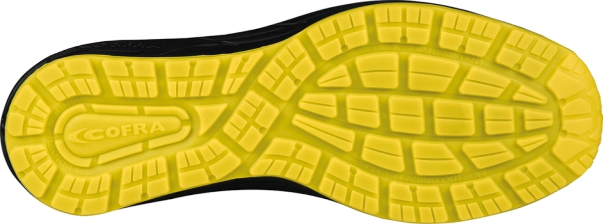 Cofra-SNATCH S3S SC FO SR, HALBSCHUH NYLON SCHWARZ-GELB/GELBER STOFF/APT ZWISCHENSOHLE