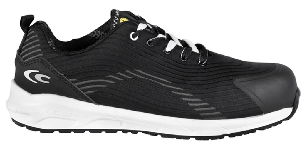 COFRA-S3S- Sicherheitshalbschuh PECKDECK ESD SC FO SR, Nylon, schwarz-grau