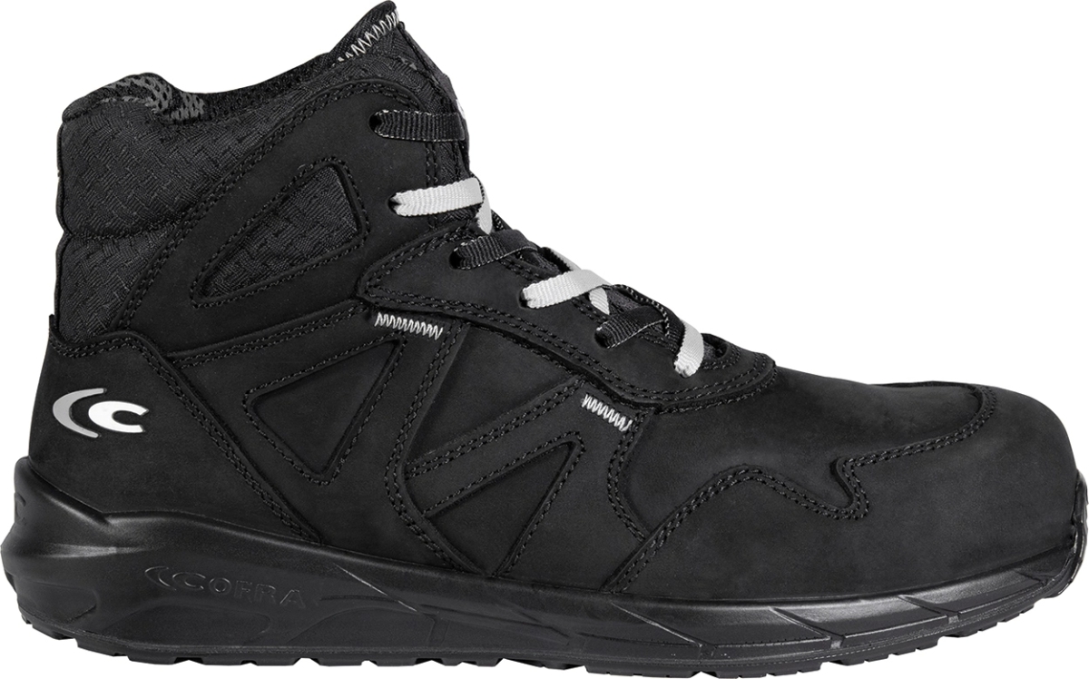 Cofra-COMPETITION S3S CI FO SR, HOCHSCHUH NUBUKLEDER SCHWARZ/SCHWARZER STOFF/APT ZWISCHENSOH