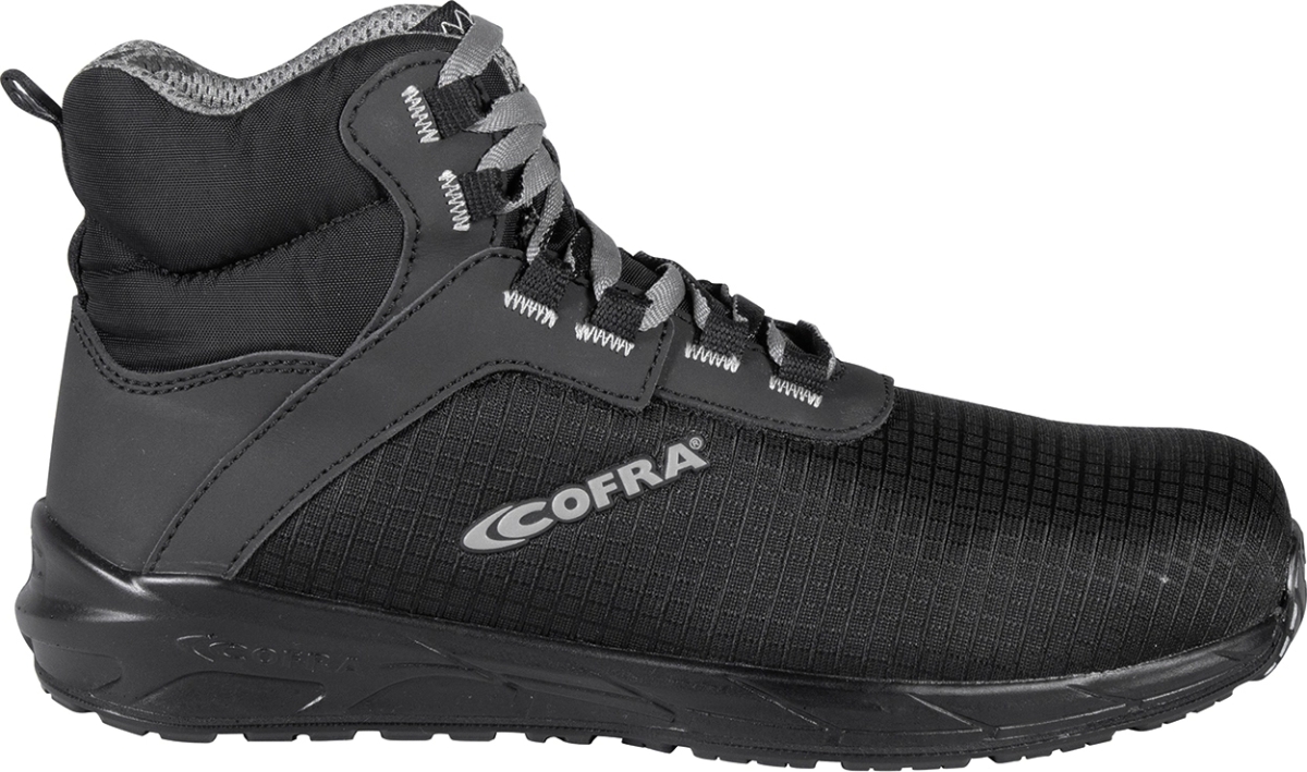 Cofra-DURABILITY ESD S3S FO SR, HOCHSCHUH NYLON SCHWARZ/GRAUER STOFF/APT ZWISCHENSOHLE/ESD