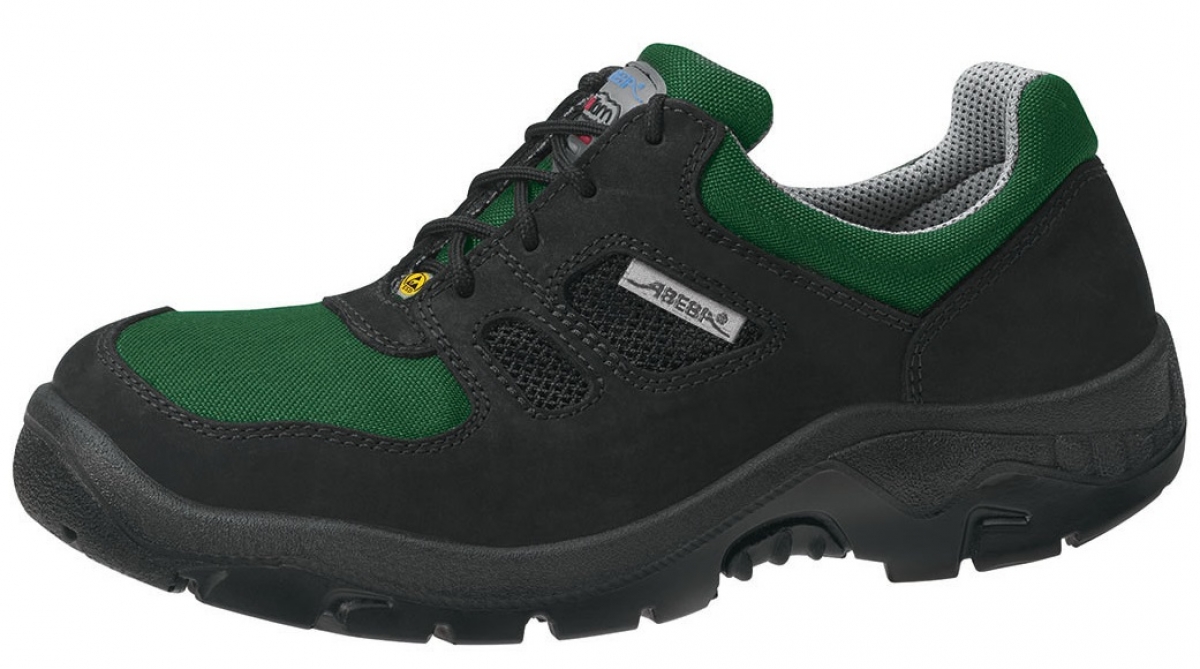 ABEBA-Footwear, Arbeits-Berufs-Sicherheits-Schuhe, Halbschuhe, Damen u. Herren, Anatom 1122 schwarz / grn