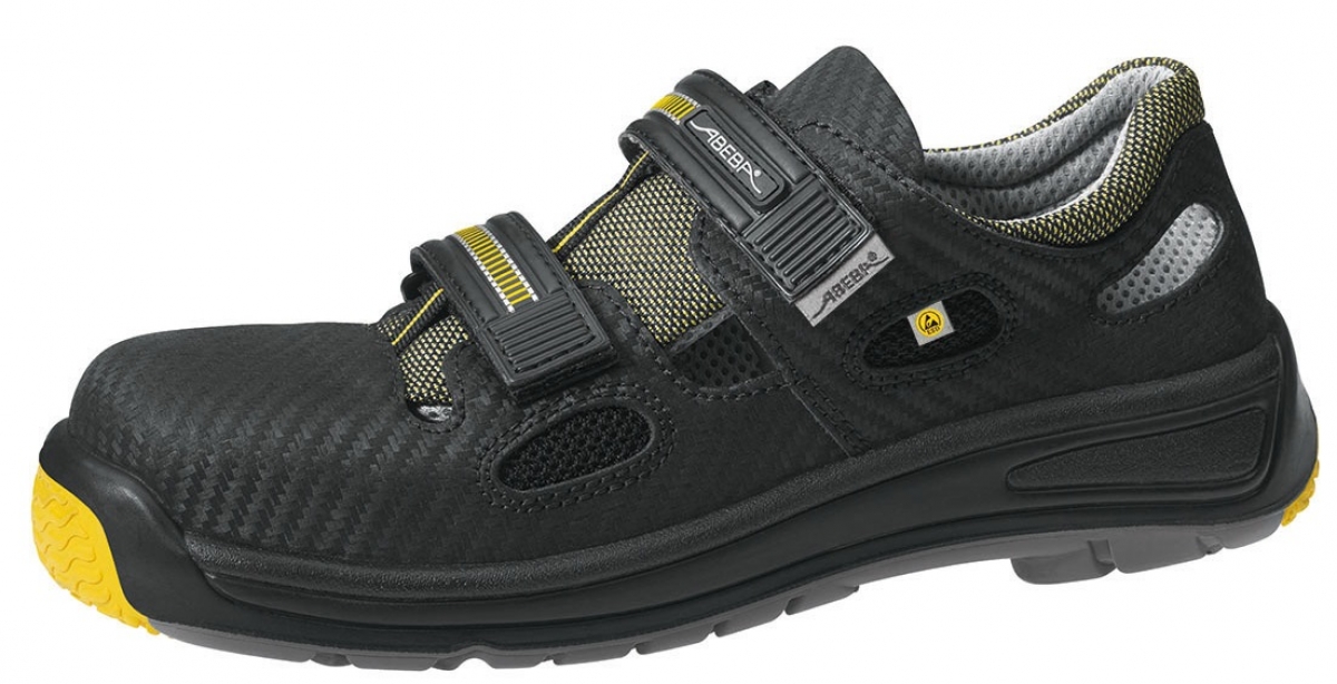 ABEBA-Footwear, Damen- u. Herren-Arbeits-Berufs-Sicherheits-Sandalen, Static Control 1275 schwarz
