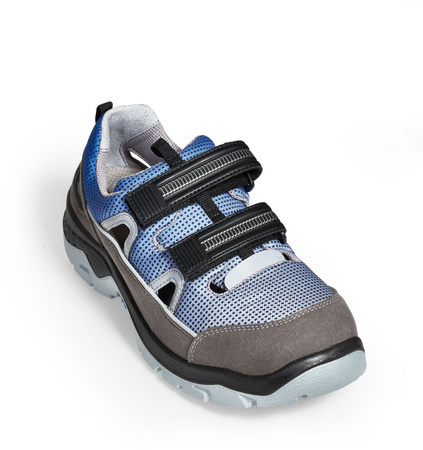 ABEBA-Footwear, Anatom-S1P-Damen- u. Herren-Arbeits-Berufs-Sicherheits-Schuhe, Klettschuhe, blau