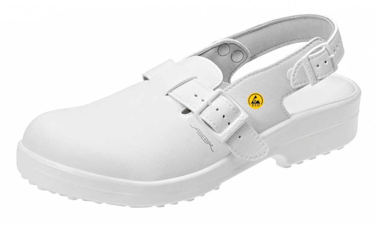 ABEBA-Footwear, Damen- und Herren-Arbeits-Berufs-Sicherheits-Clogs, Classic ESD-gerecht 31001 wei