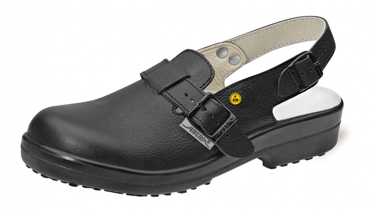 ABEBA-Footwear, Damen- und Herren-Arbeits-Berufs-Sicherheits-Clogs, Classic ESD-gerecht 31010 schwarz