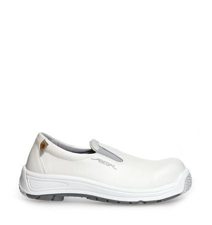 ABEBA-Footwear, Damen- und Herren-Arbeits-Berufs-Sicherheits-Slipper, Anatom ESD-gerecht 31392 weiß