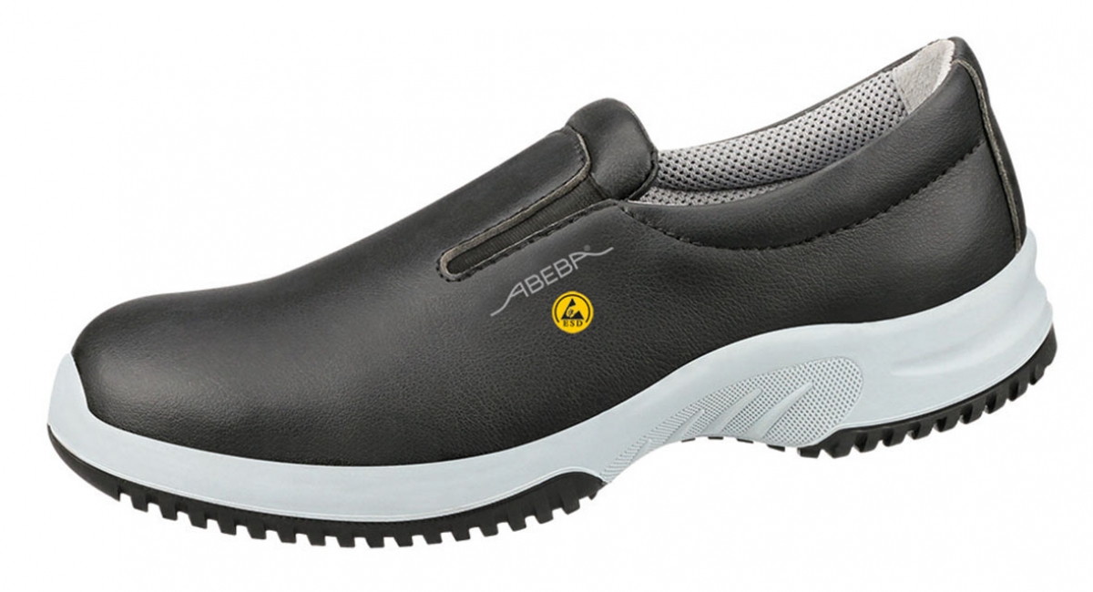 ABEBA-Footwear, UNI6-S3-ESD-Damen- und Herren-Arbeits-Berufs-Sicherheits-Slipper, schwarz