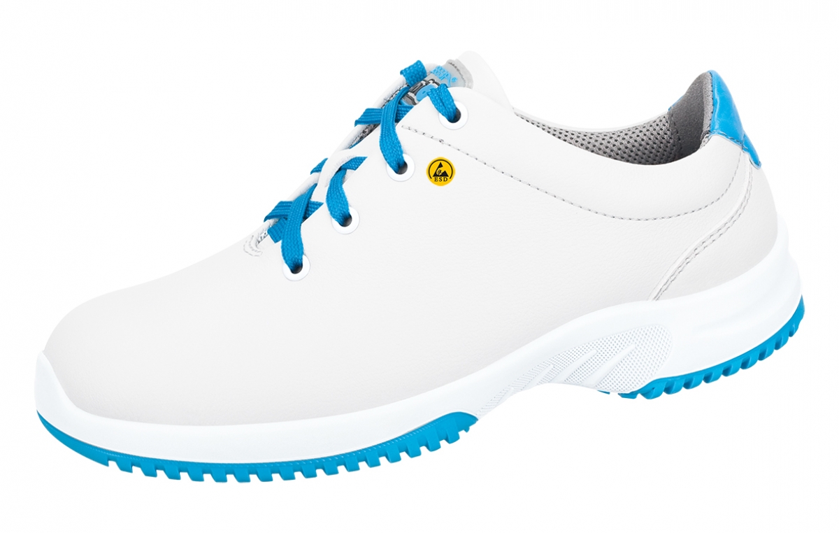 ABEBA-Footwear, Uni6-S2-Damen- u. Herren-Arbeits-Berufs-Sicherheits-Schuhe, Halbschuhe, ESD, wei/blau