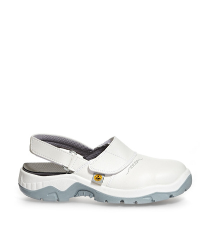 ABEBA-Footwear, SB-Damen- u. Herren-Arbeits-Berufs-Sicherheits-Clogs, ESD, weiß
