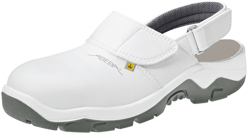 ABEBA-Footwear, SB-Damen- und Herren-Arbeits-Berufs-Sicherheits-Clogs, ESD, weiß