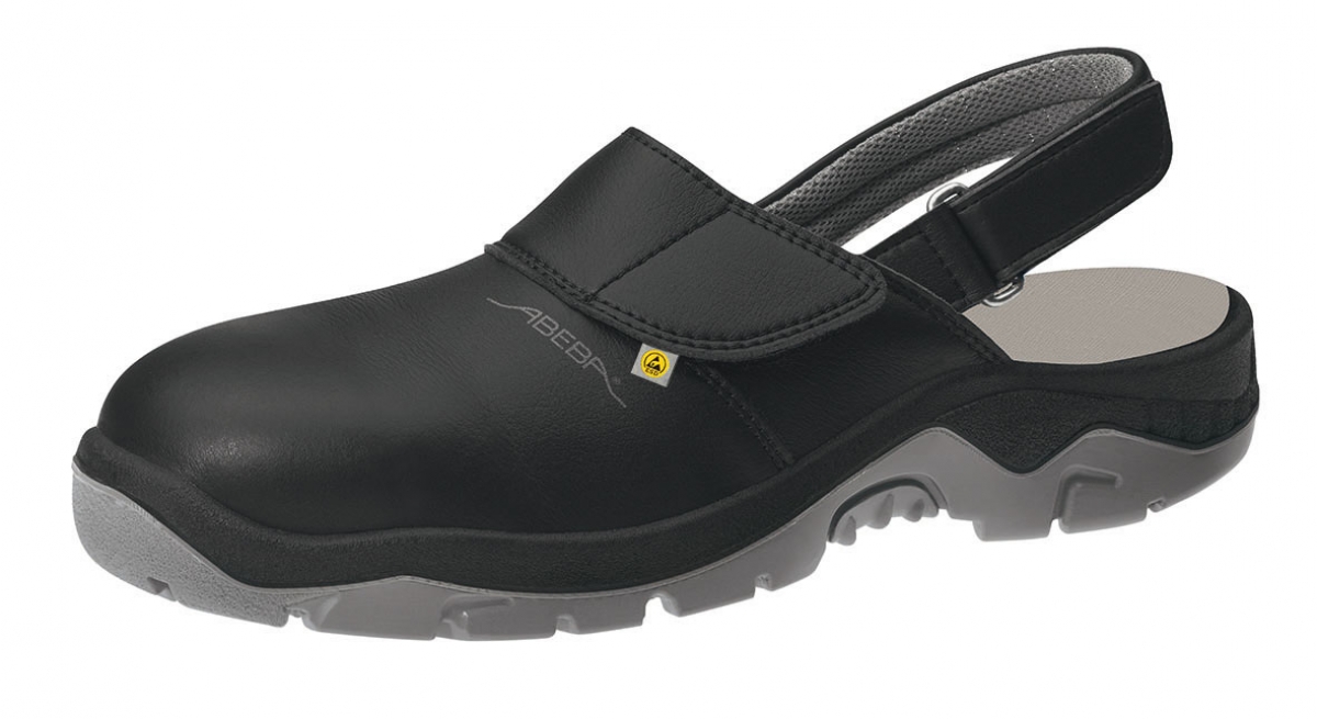 ABEBA-Footwear, SB-Damen- und Herren-Arbeits-Berufs-Sicherheits-Clogs, ESD, schwarz