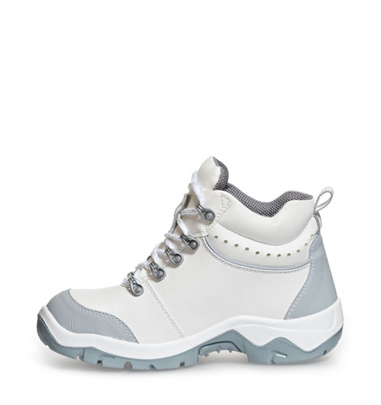 ABEBA-Footwear, Arbeits-Berufs-Sicherheits-Schuhe, Schnürstiefel Anatom 32172 weiß/grau