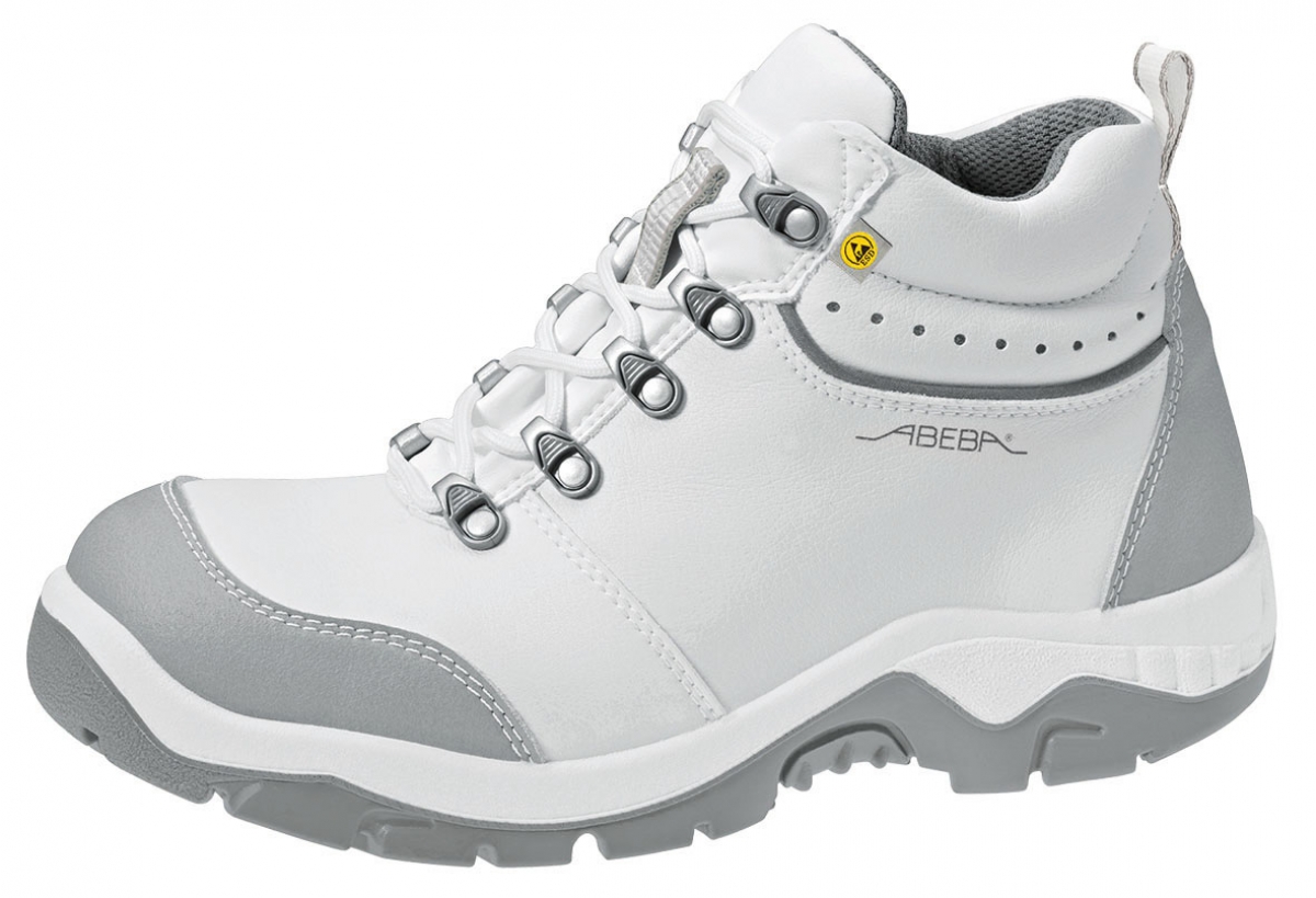 ABEBA-Footwear, S2-Damen- u. Herren, Arbeits-Berufs-Sicherheits-Schuhe, Schnrstiefel ESD, wei