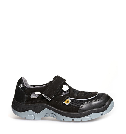ABEBA-Footwear, S1-ESD-Damen- u. Herren-Arbeits-Berufs-Sicherheits-Schuhe, Sandalen, Anatom 32189 schwarz