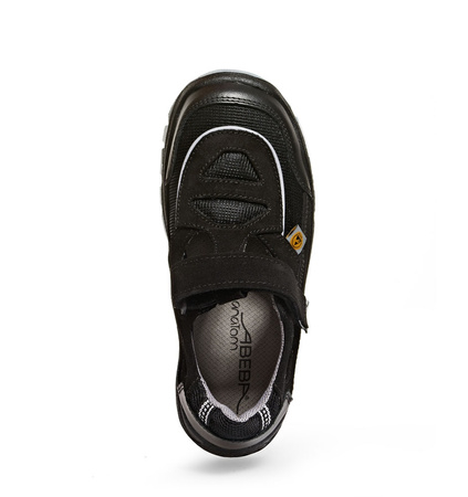ABEBA-Footwear, S1-ESD-Damen- u. Herren-Arbeits-Berufs-Sicherheits-Schuhe, Sandalen, Anatom 32189 schwarz