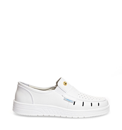 ABEBA-Footwear, O1-Damen- u. Herren-Arbeits-Berufs-Sicherheits-Schuhe, Slipper, ESD, weiß