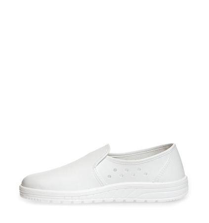 ABEBA-Footwear, Damen- und Herren-Arbeits-Berufs-Sicherheits-Schuhe, Slipper, Air Cushion 32370 weiß