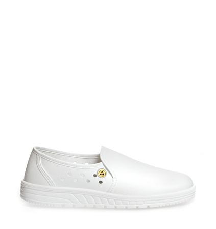 ABEBA-Footwear, Damen- und Herren-Arbeits-Berufs-Sicherheits-Schuhe, Slipper, Air Cushion 32370 weiß