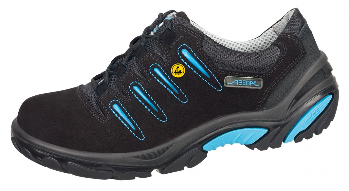 ABEBA-Footwear, Damen- u. Herren-Arbeits-Berufs-Sicherheits-Schuhe, Halbschuhe, Crawler 34580 ESD schwarz/blau